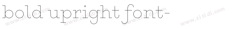 bold upright font字体转换